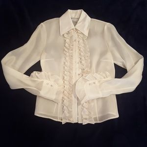 Sheer silk blouse - Kay Unger